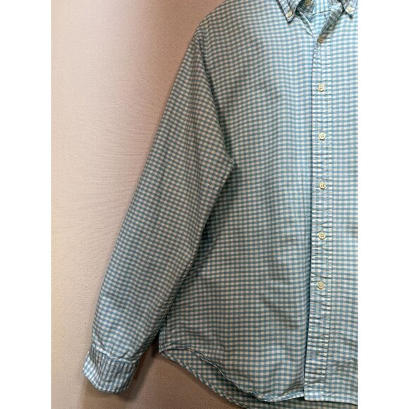 Ralph Lauren Men's Preppy Button Down Shirt Long Sleeve Size XL Blue White Check - Picture 7 of 13